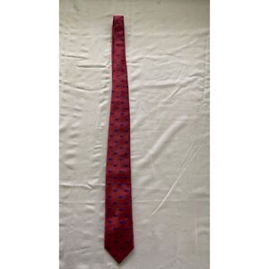Vineyard Vines Red Silk Tie With Blue Whale Pattern